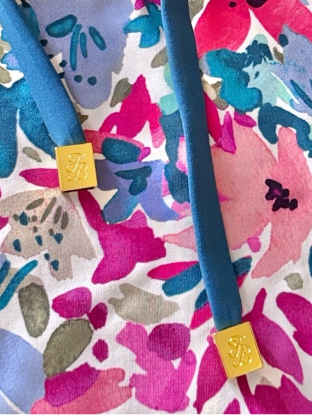 Tommy Bahama Watercolor Floral Reversible Halter Bikini Top - Picture 15 of 16